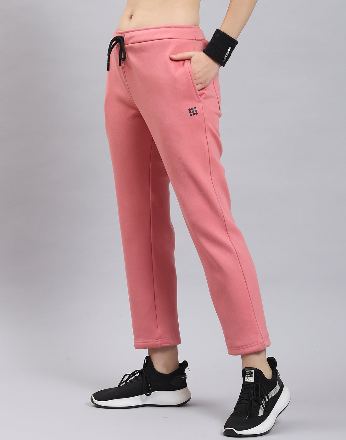 Rock.it Women Pink Solid Regular Fit Winter Lower