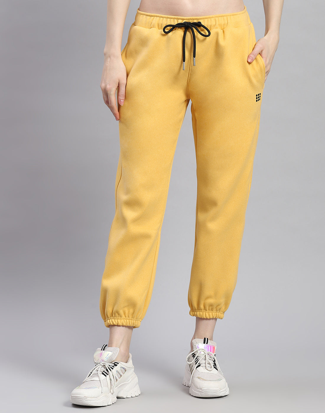 Rock.it Women Yellow Solid Regular Fit Winter Lower