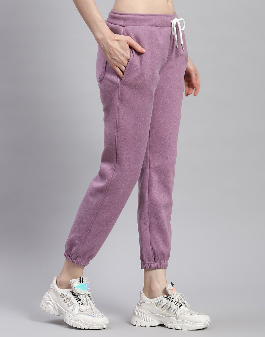 Rock.it Women Purple Solid Regular Fit Winter Lower