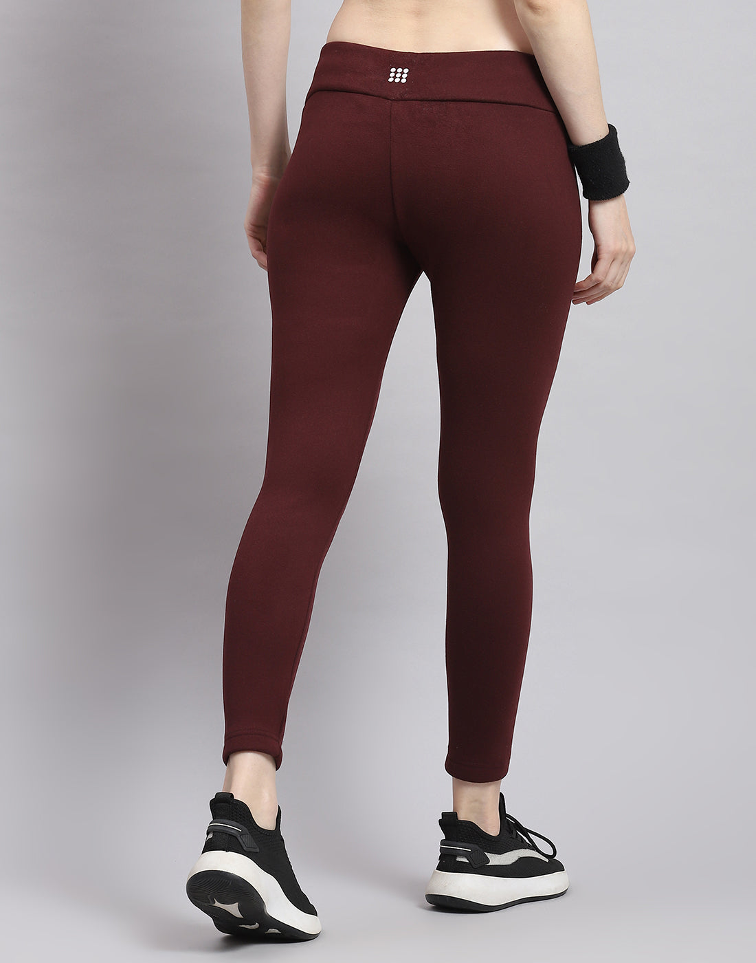 Rock.it Women Maroon Solid Regular Fit Legging