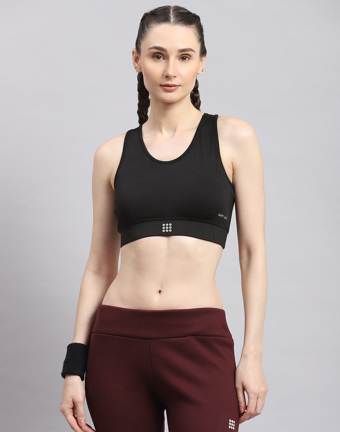 Rock.it Women Black Solid Sports Bra