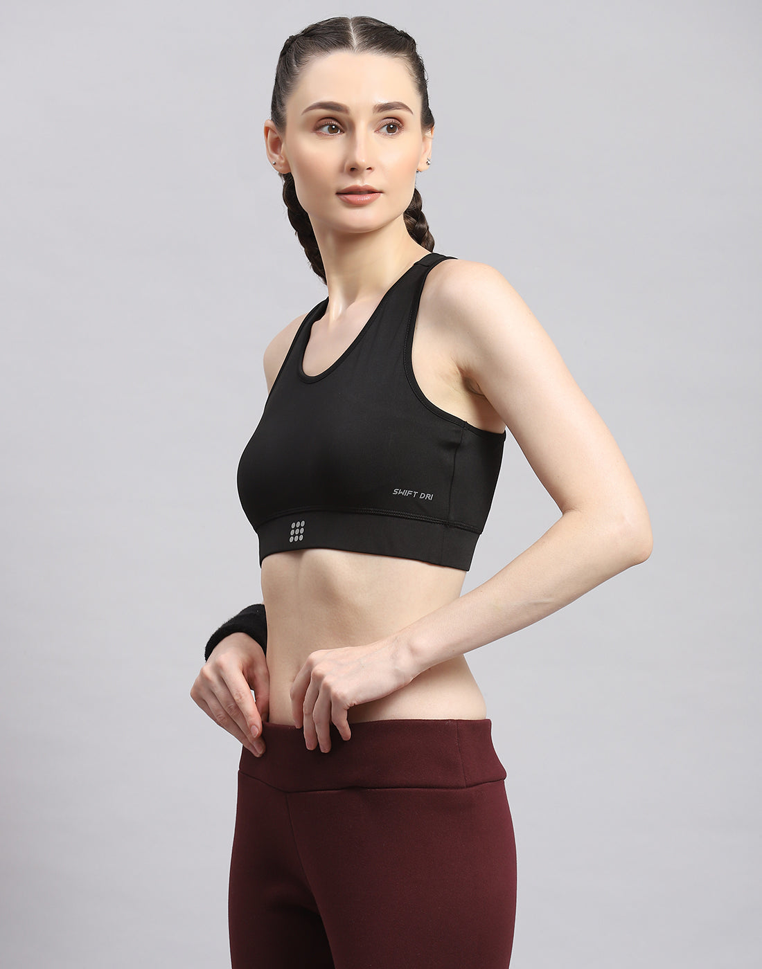Rock.it Women Black Solid Sports Bra