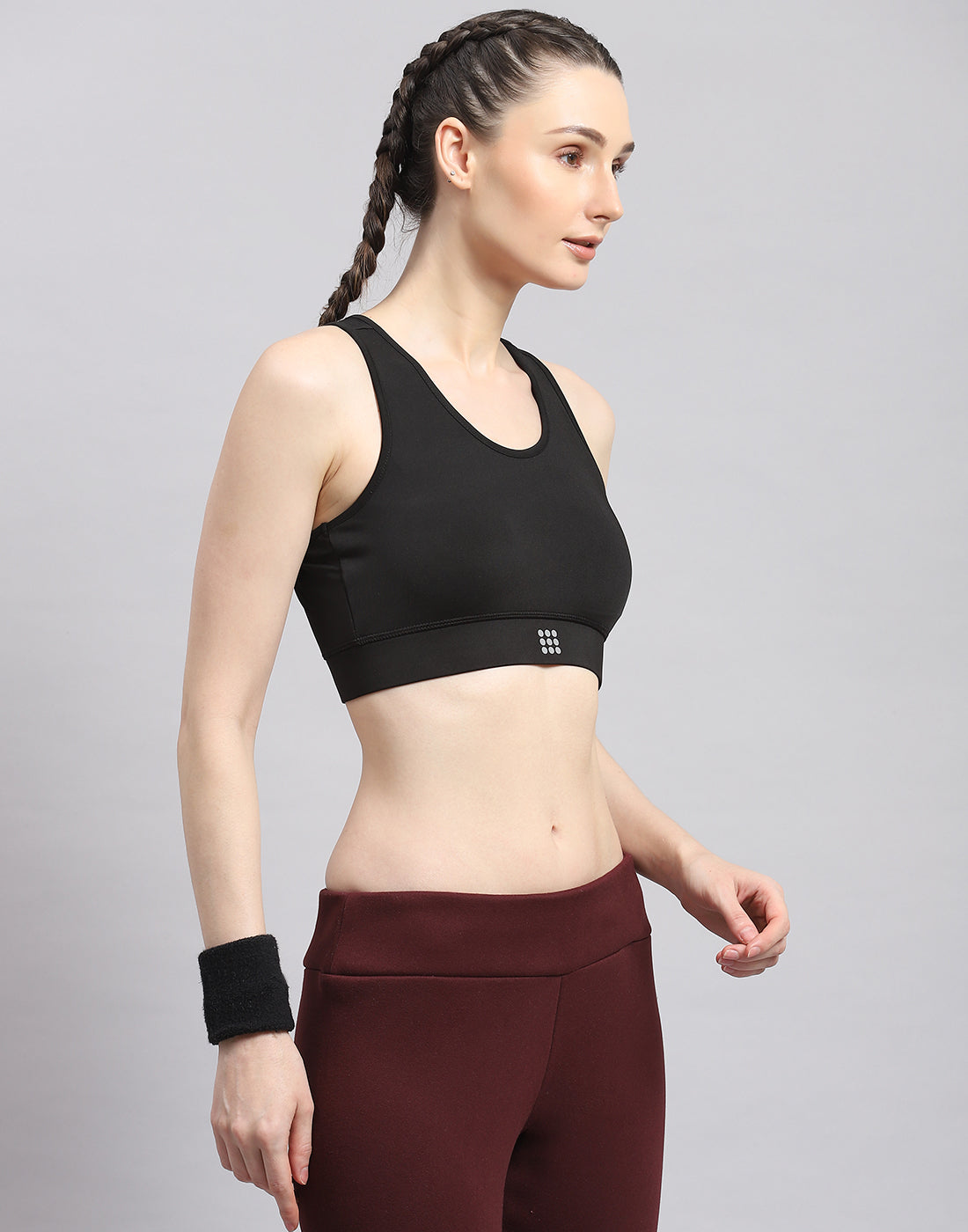 Rock.it Women Black Solid Sports Bra