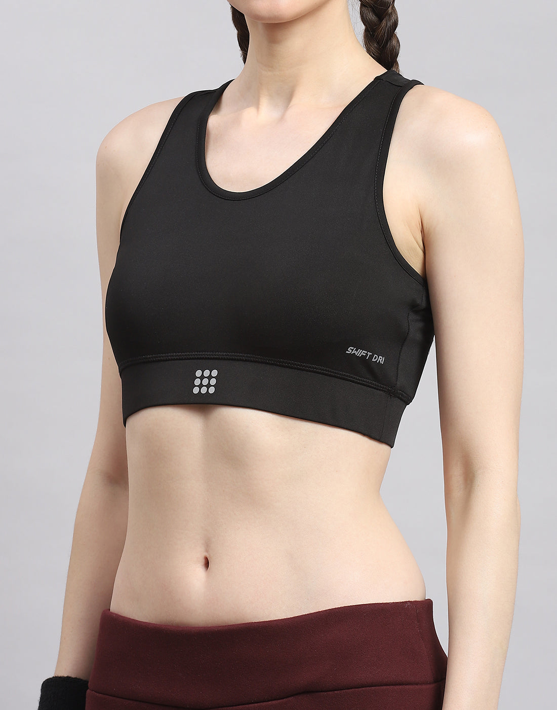 Rock.it Women Black Solid Sports Bra