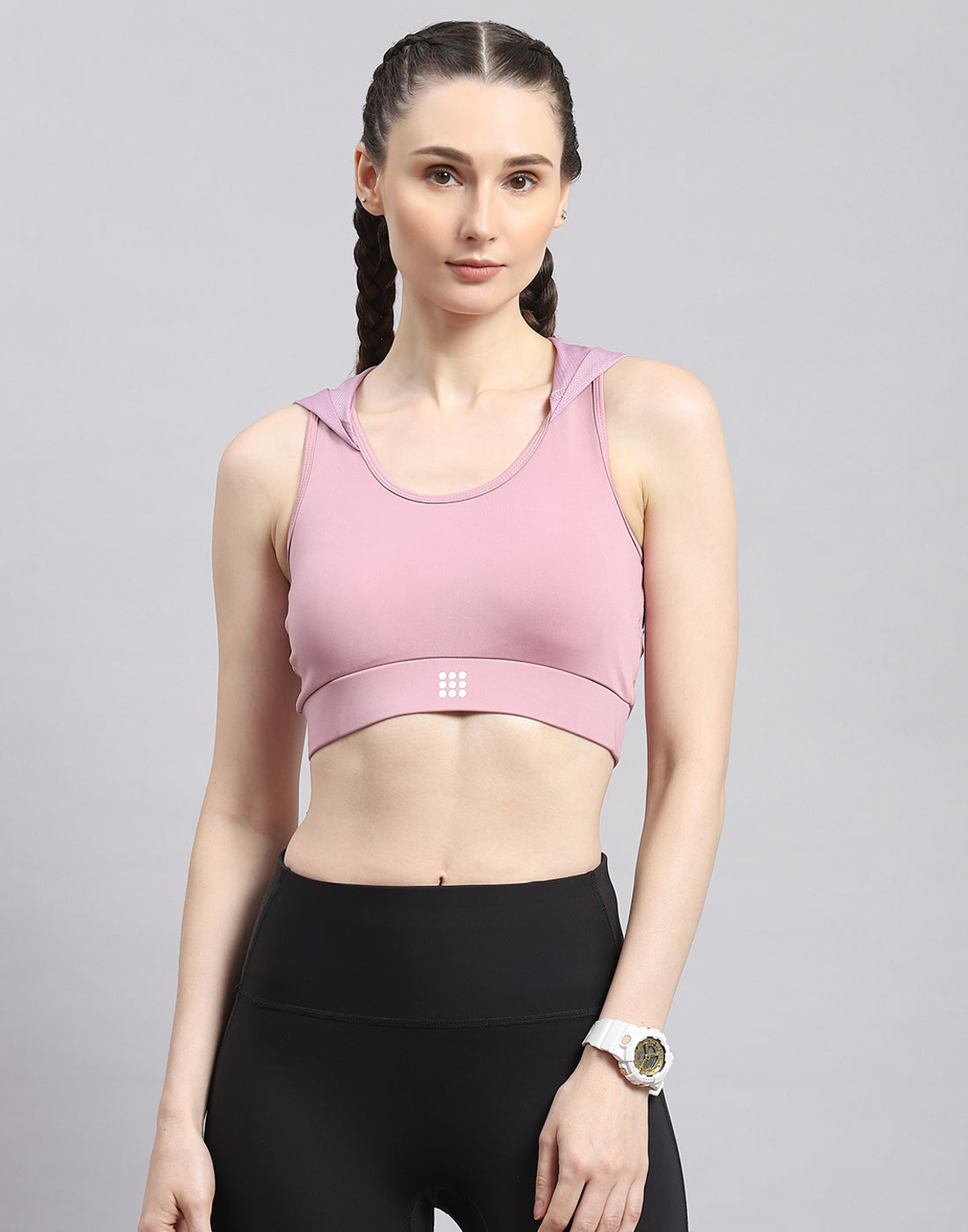 Rock.it Women Pink Solid Sports Bra