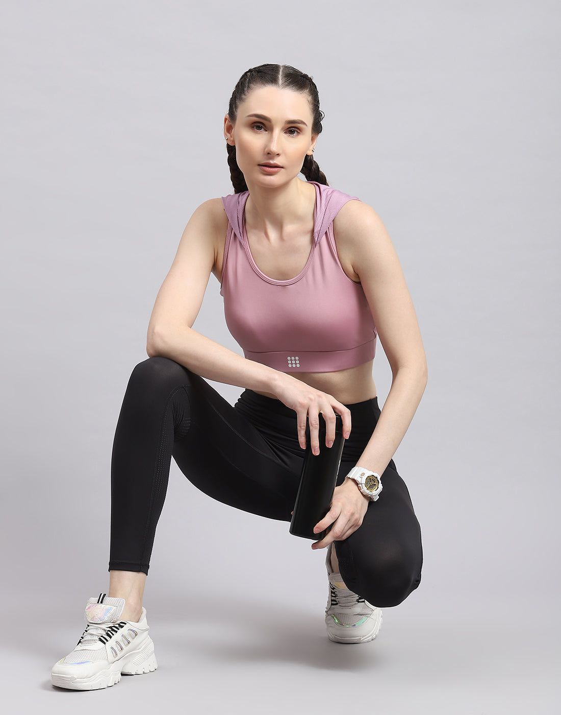 Rock.it Women Pink Solid Sports Bra