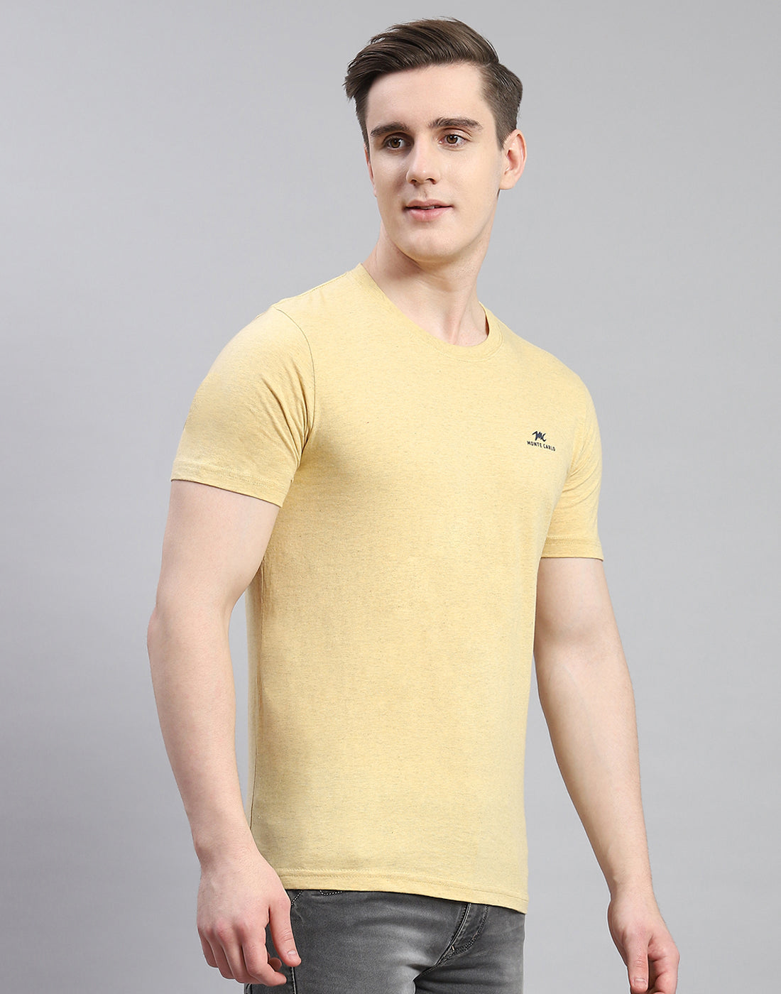 Men Multicolor Solid Round Neck Half Sleeve T-Shirt