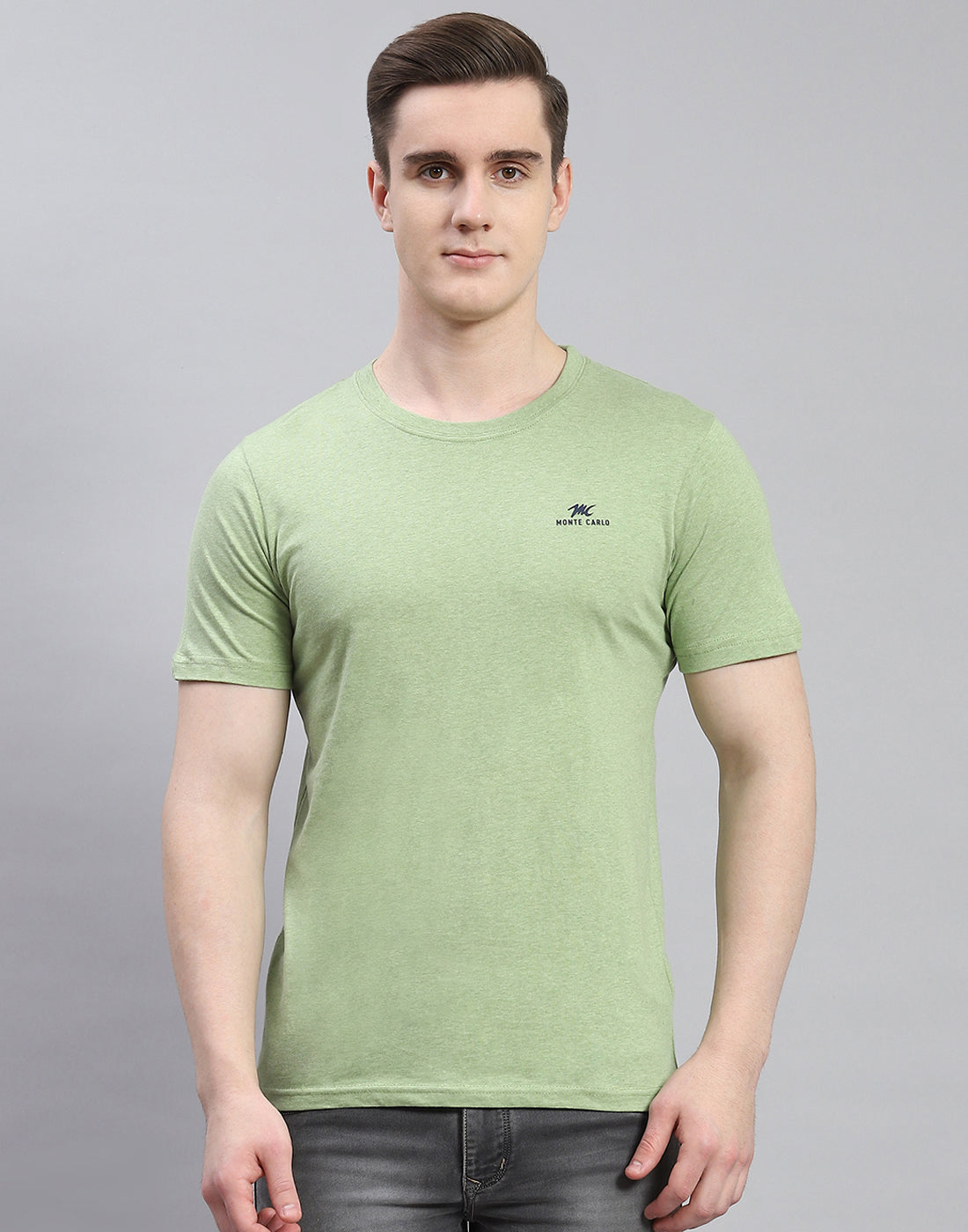 Men Multicolor Solid Round Neck Half Sleeve T-Shirt