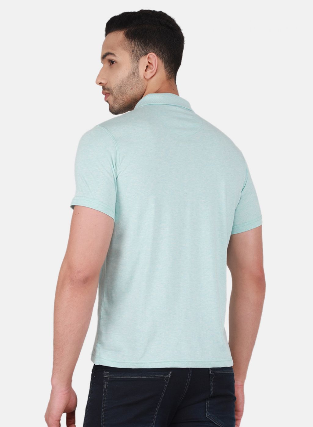 Men Blue Solid T-Shirt