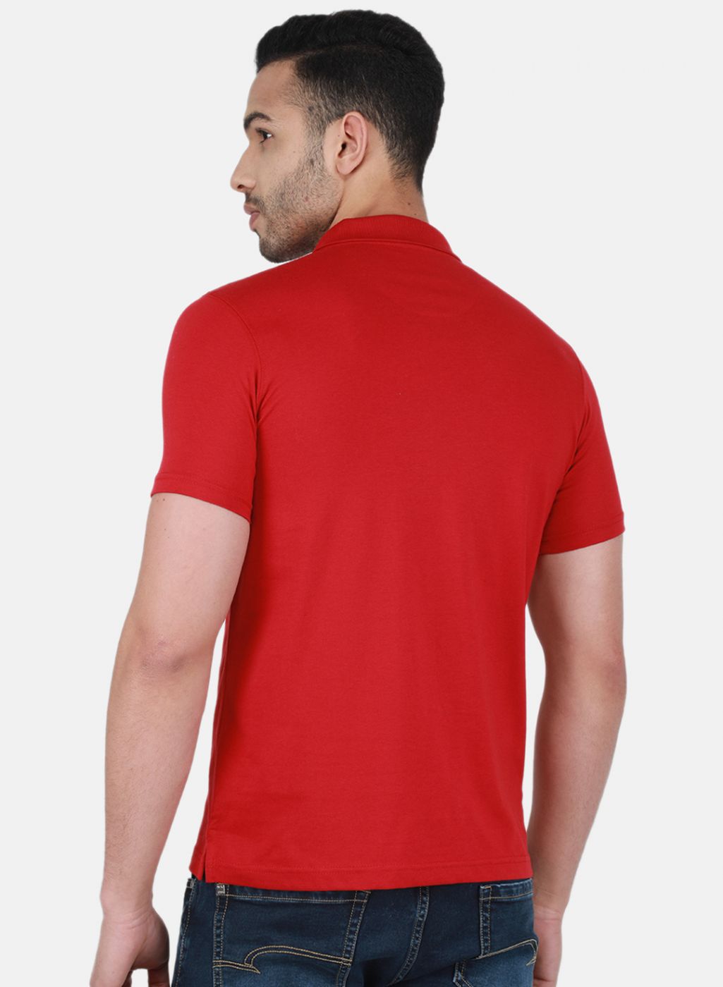 Men Red Solid T-Shirt