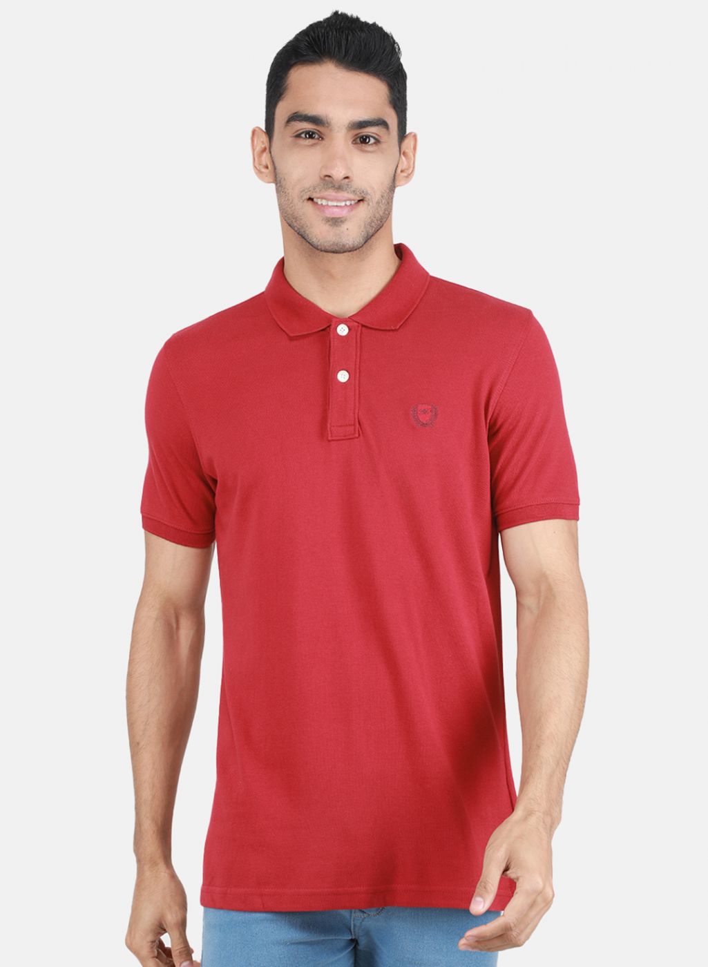 Men Red Solid T-Shirt
