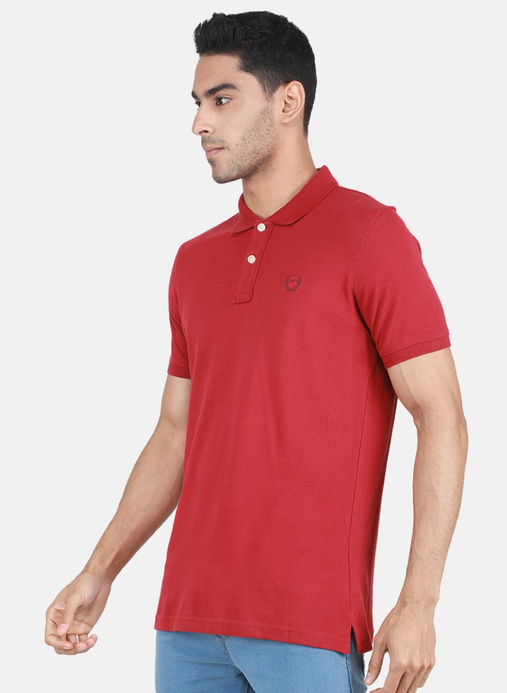 Men Red Solid T-Shirt