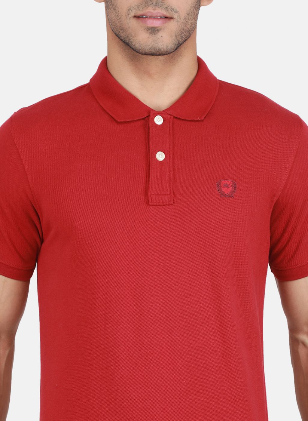 Men Red Solid T-Shirt