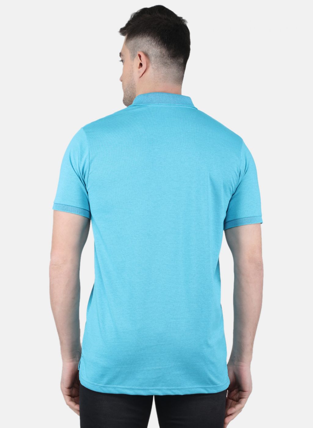 Men Blue Solid T-Shirt