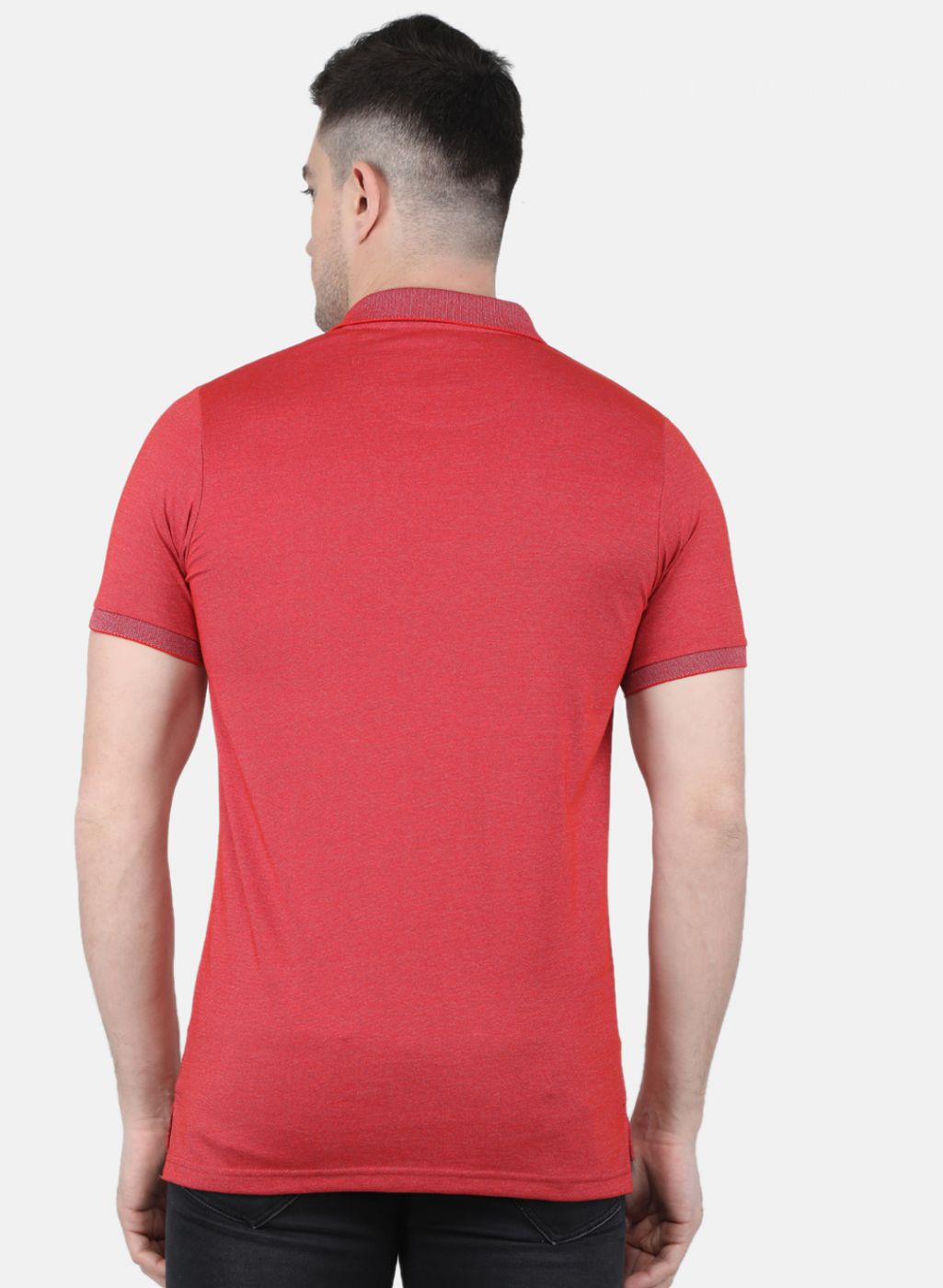 Men Rust Orange Solid T-Shirt