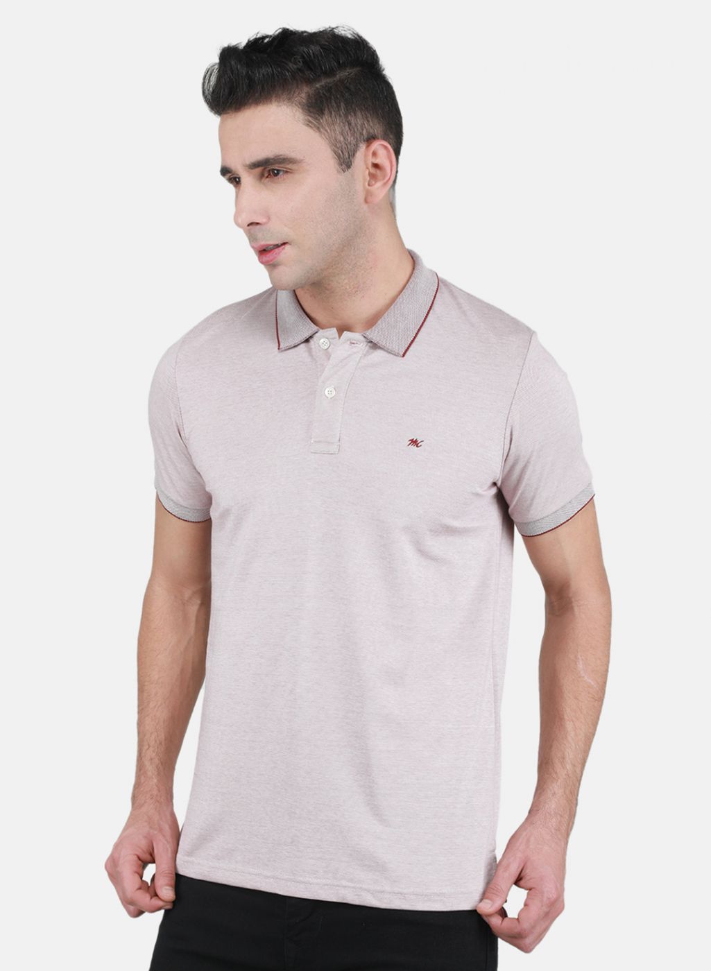 Men Maroon Solid T-Shirt
