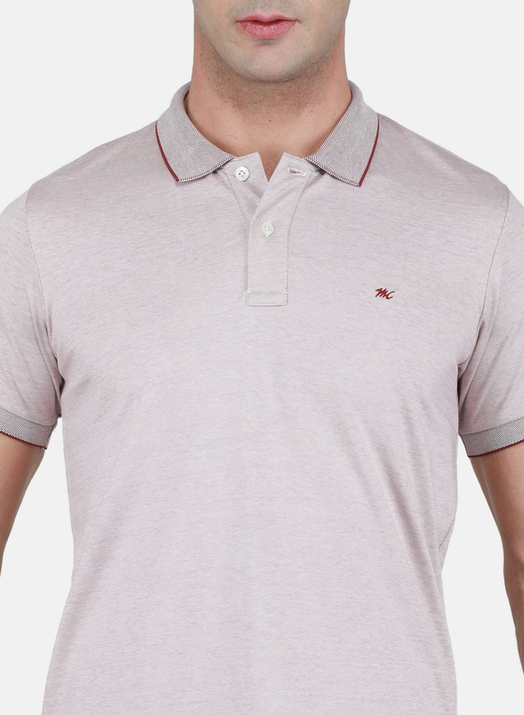 Men Maroon Solid T-Shirt