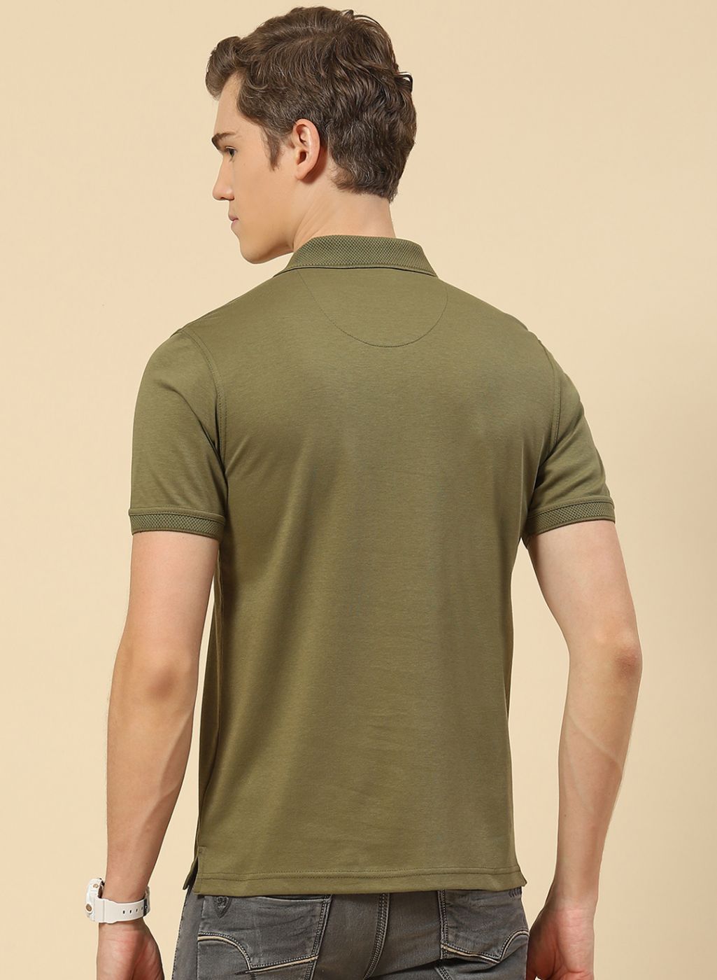 Men Olive Printed T-Shirt