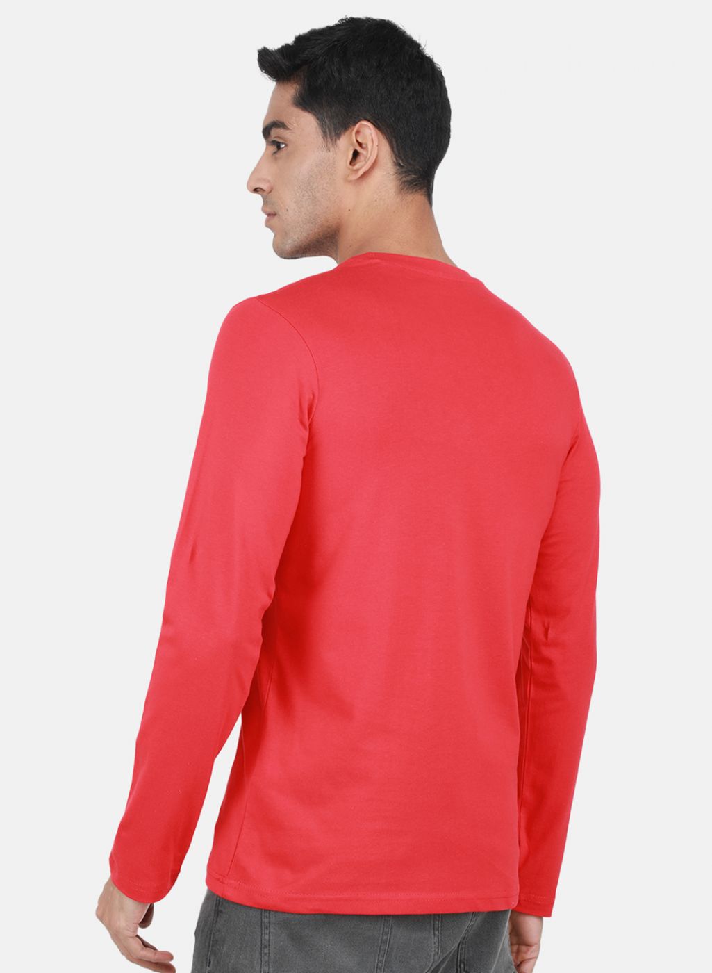 Men Red & Olive Solid T-Shirt