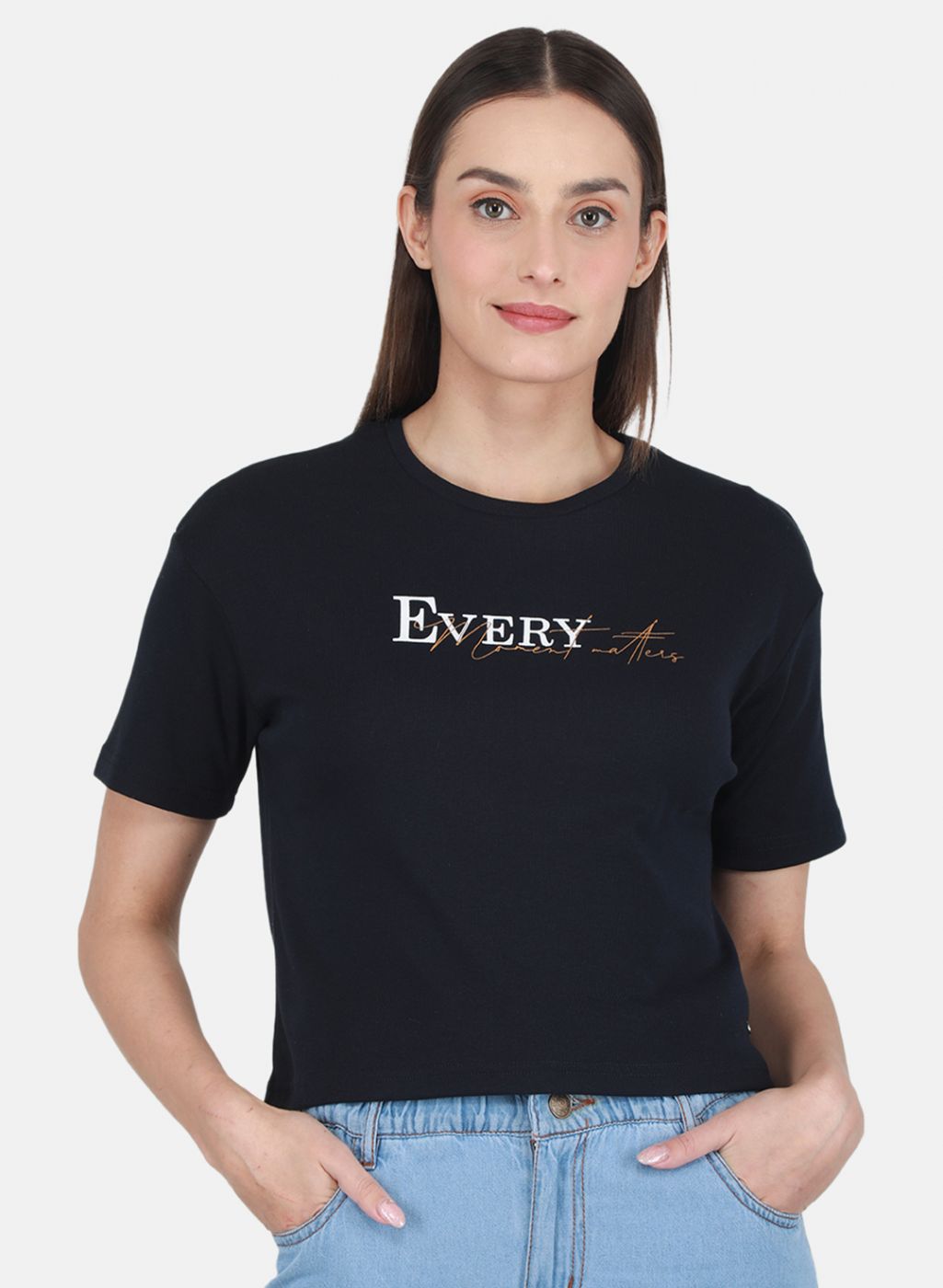 Women NAvy Blue Printed Top