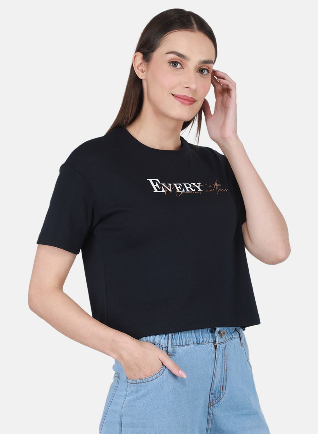 Women NAvy Blue Printed Top