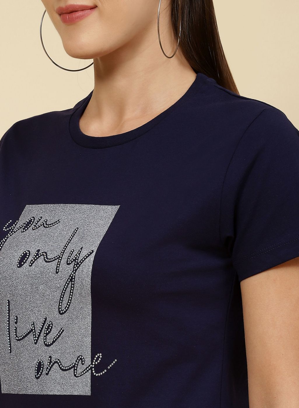 Women NAvy Blue Printed Top