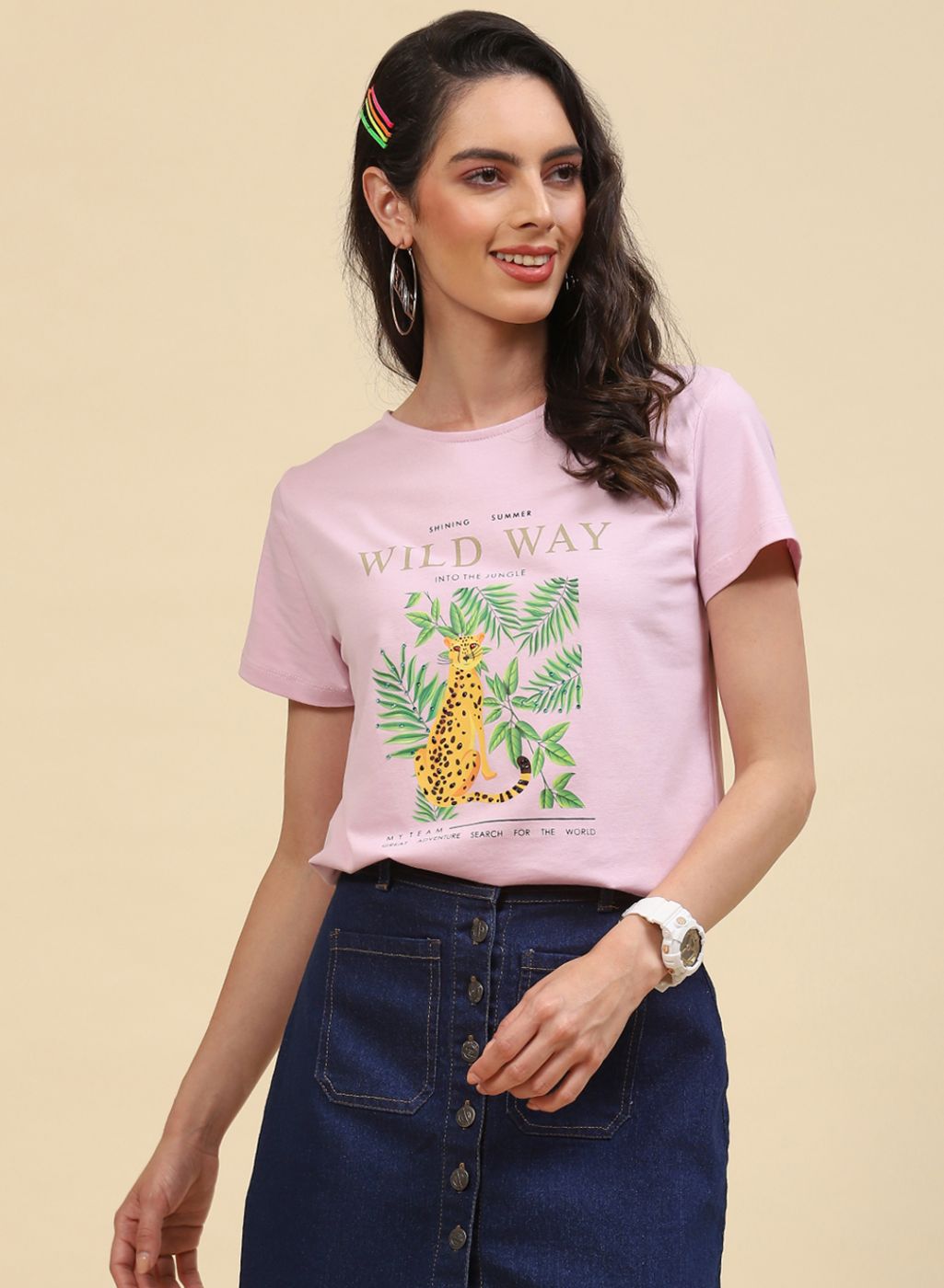 Women Purple Printed Top