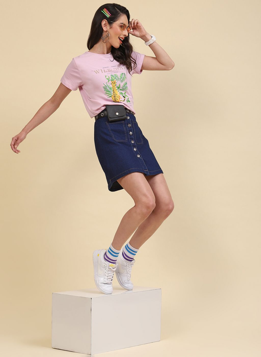 Women Purple Printed Top