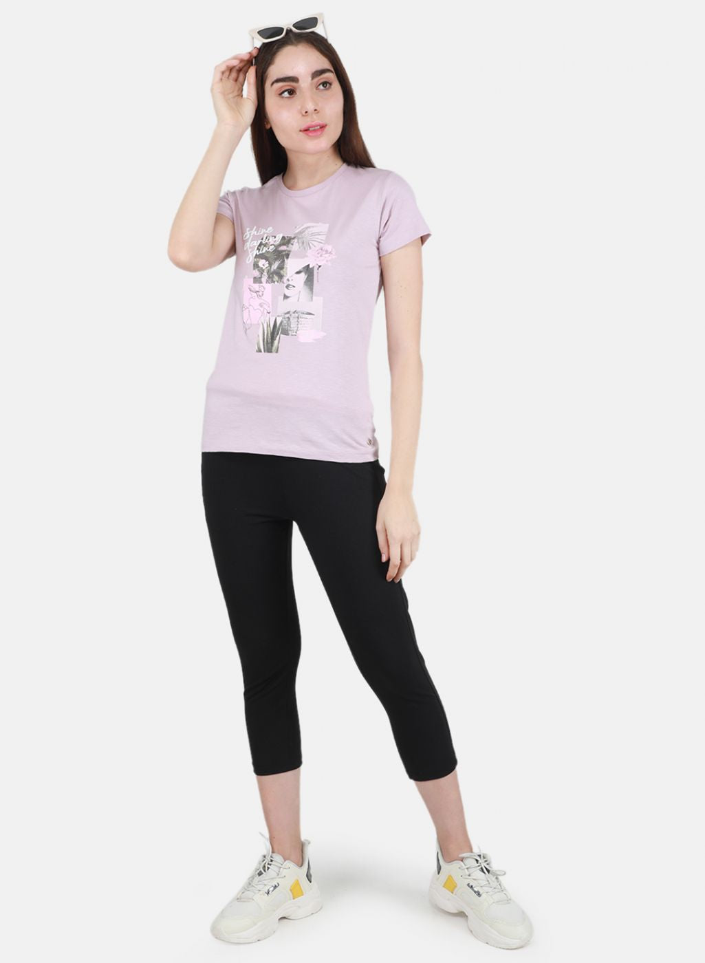 Women Purple Printed Top