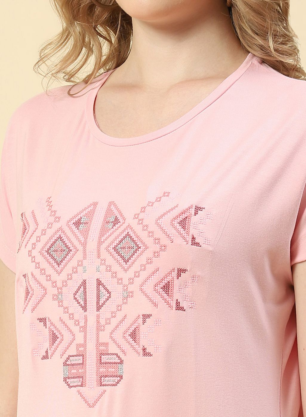 Women Pink Printed Top