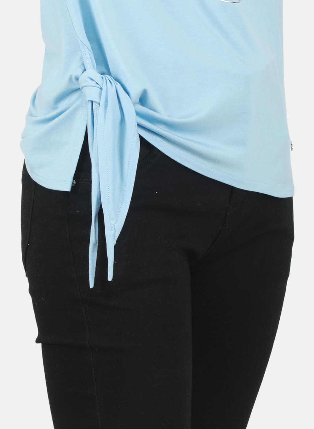 Women Sky Blue Printed Top