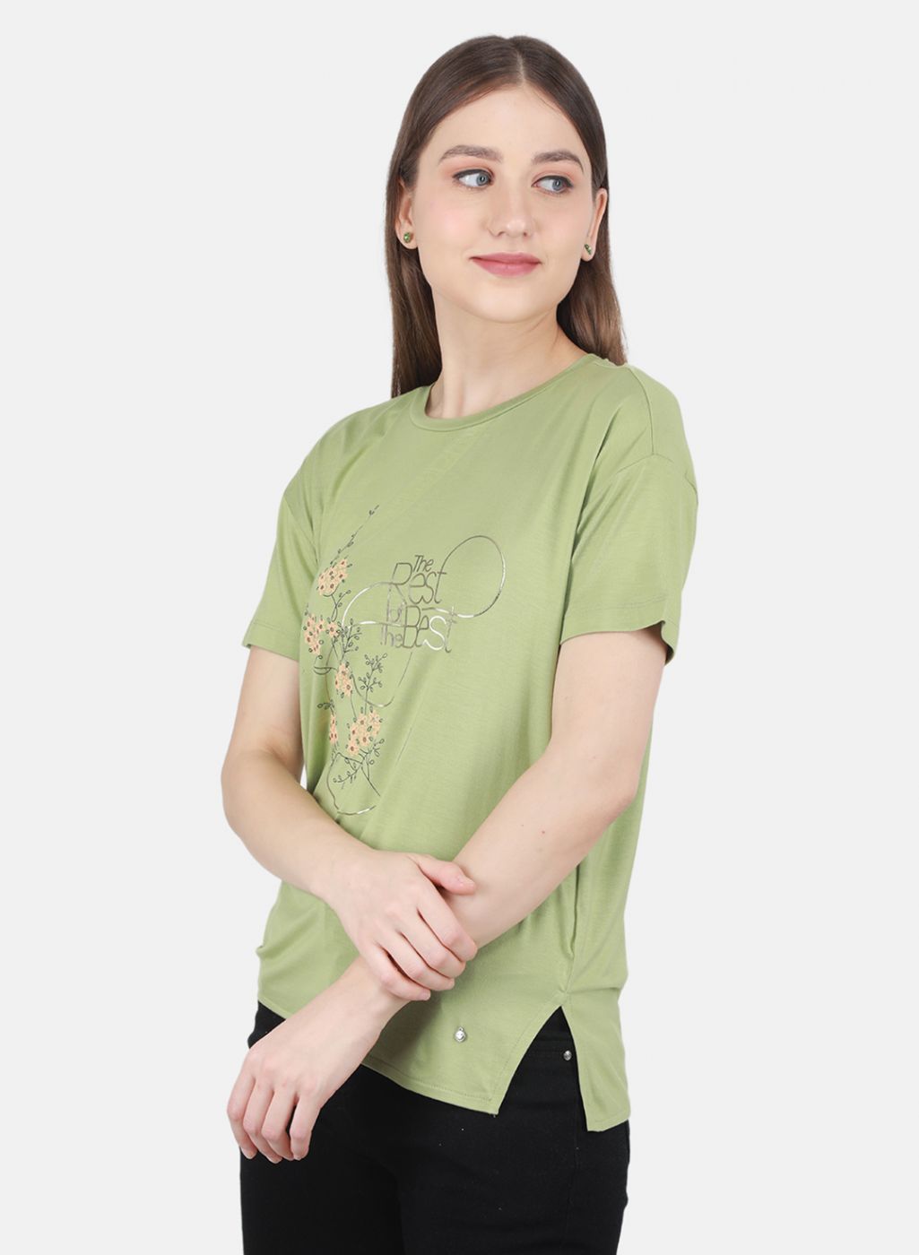 Women Green Printed Top