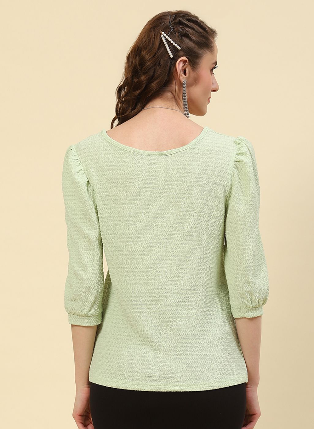 Women Green Printed Top