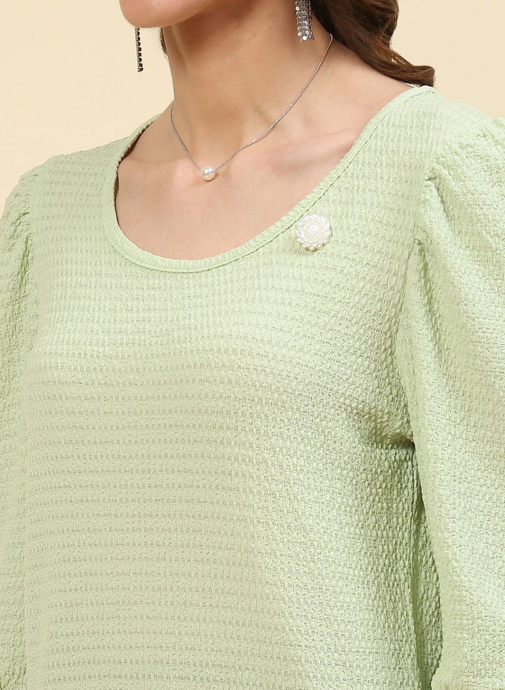 Women Green Printed Top