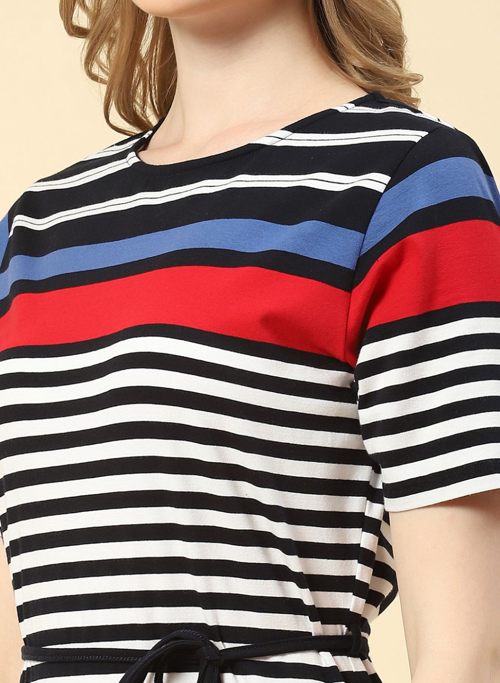 Women NAvy Blue Stripe Dress