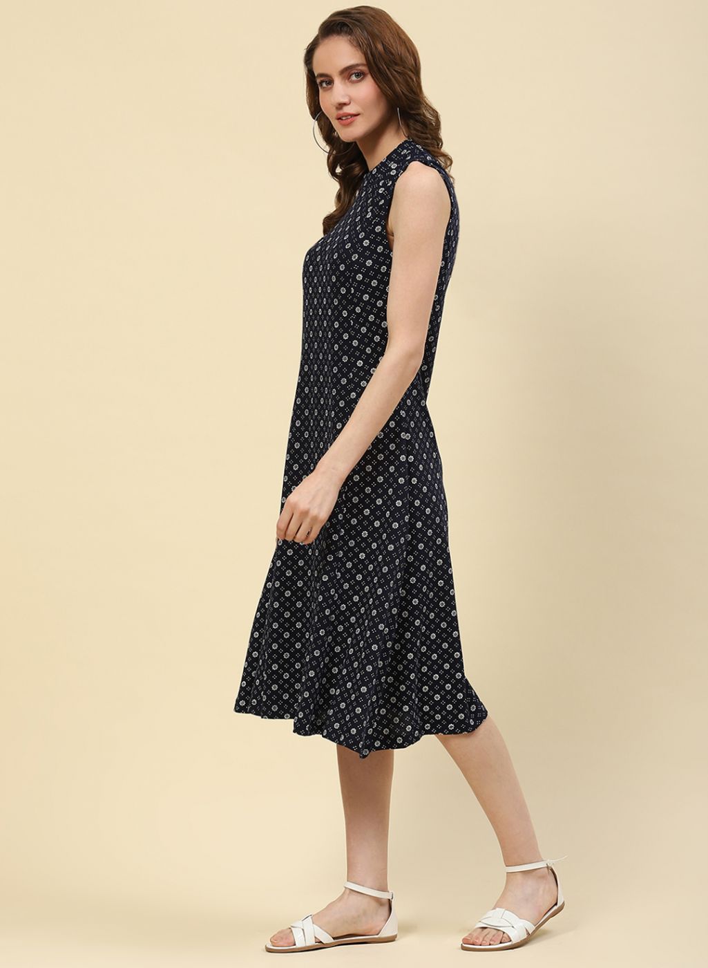 Women NAvy Blue Printed Dress