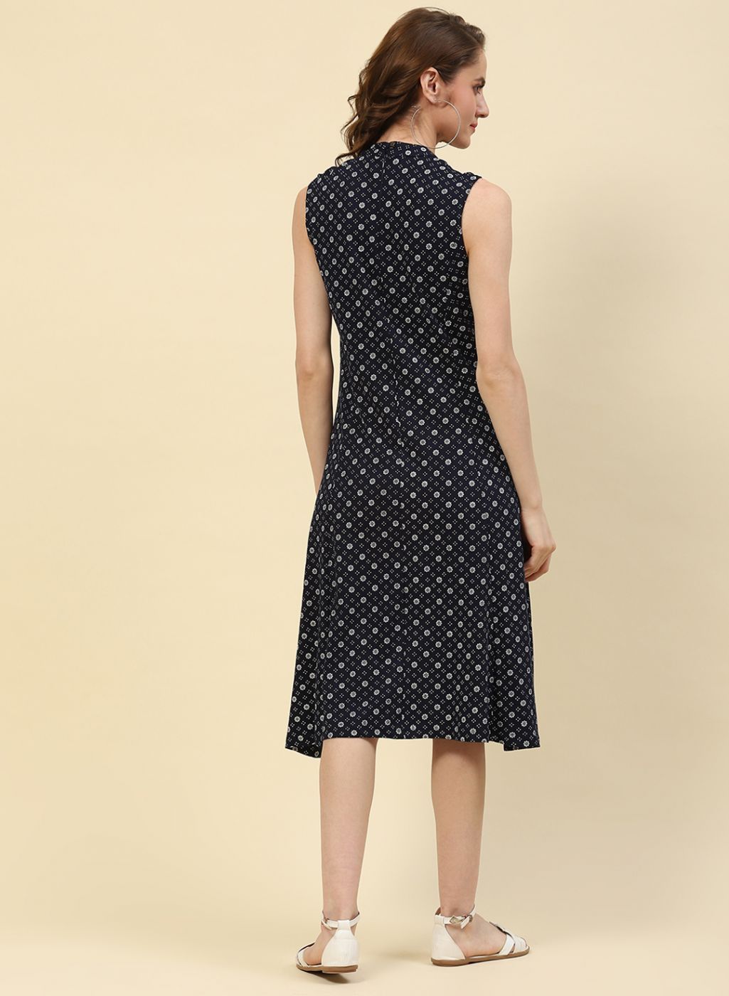 Women NAvy Blue Printed Dress