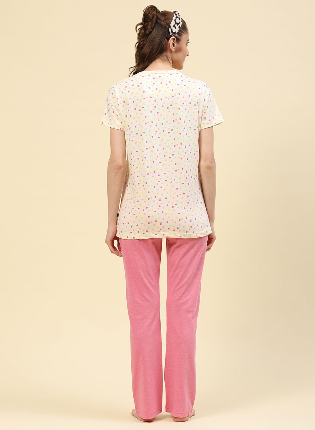 Women Pink Printed Lower Set