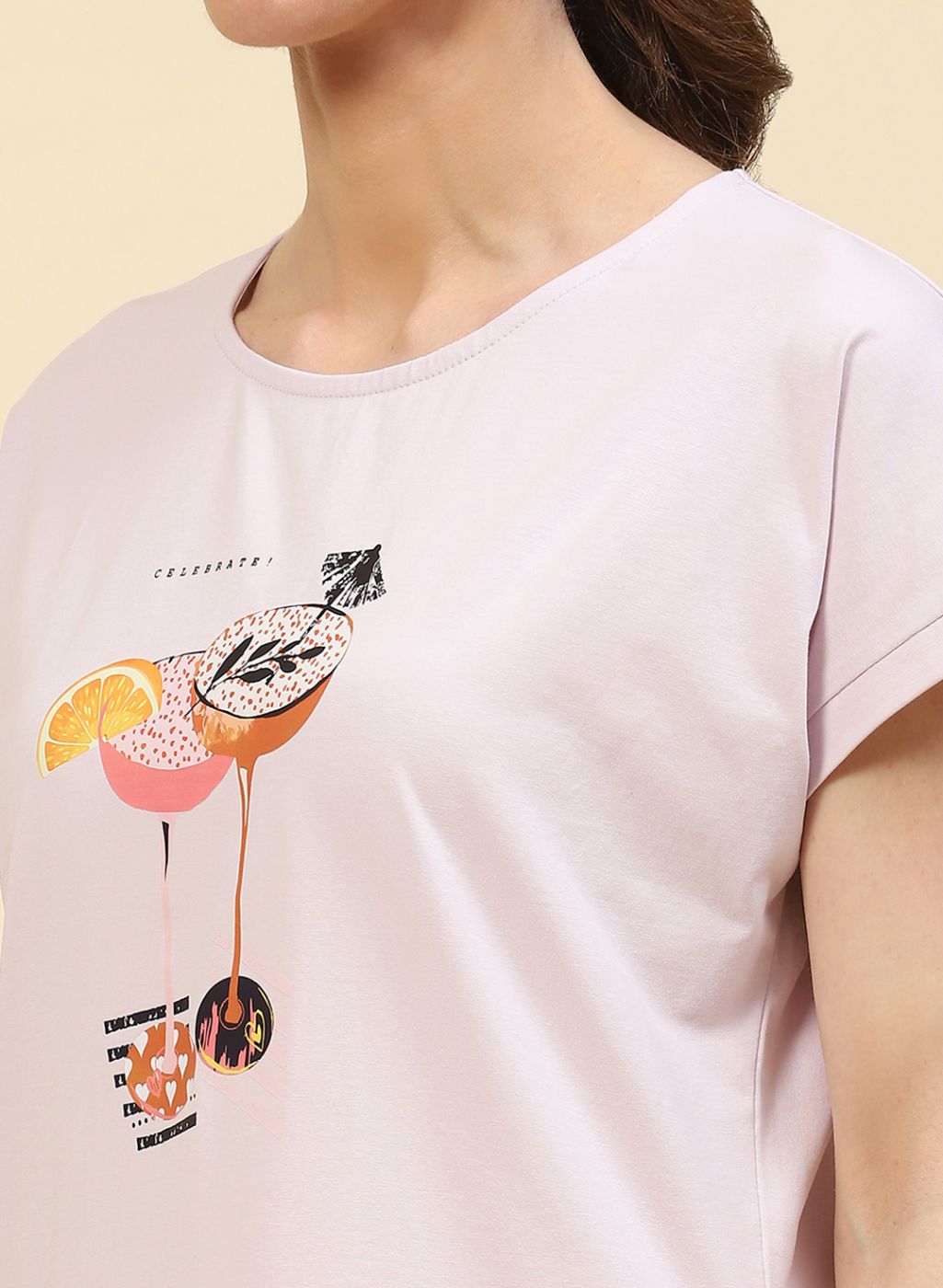 Women Pink Printed Lower Set