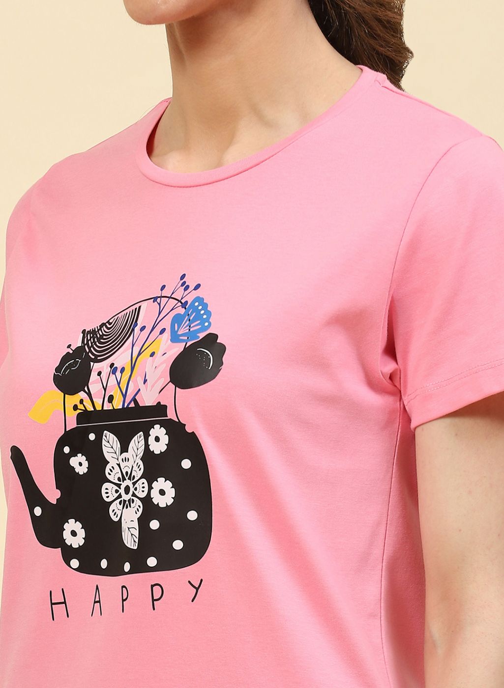 Women Pink Printed Lower Set