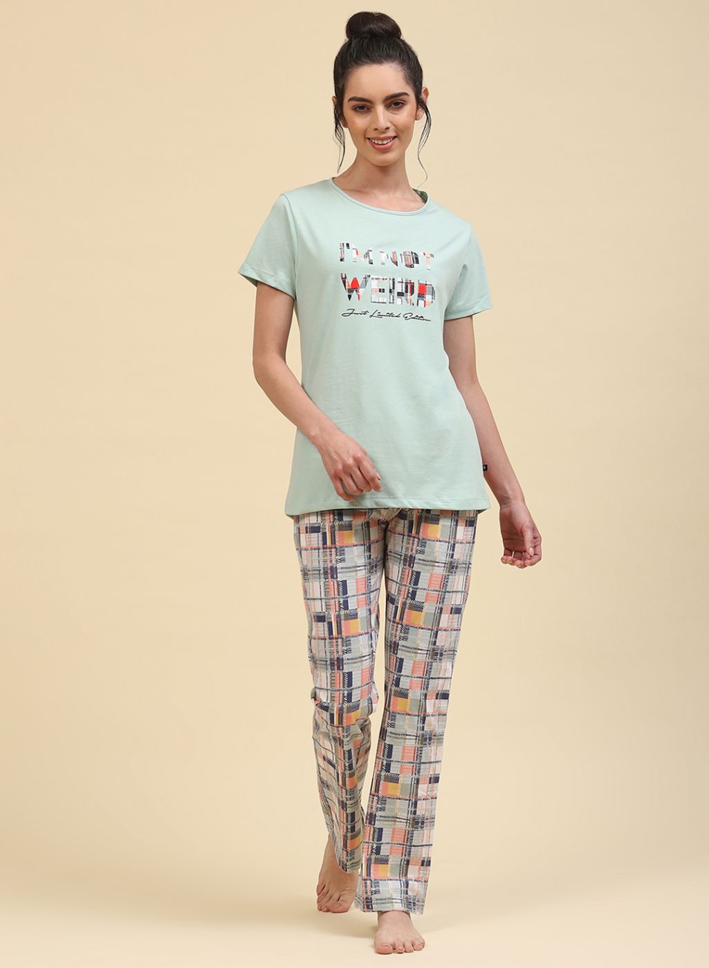 Women Green Printed Lower Set