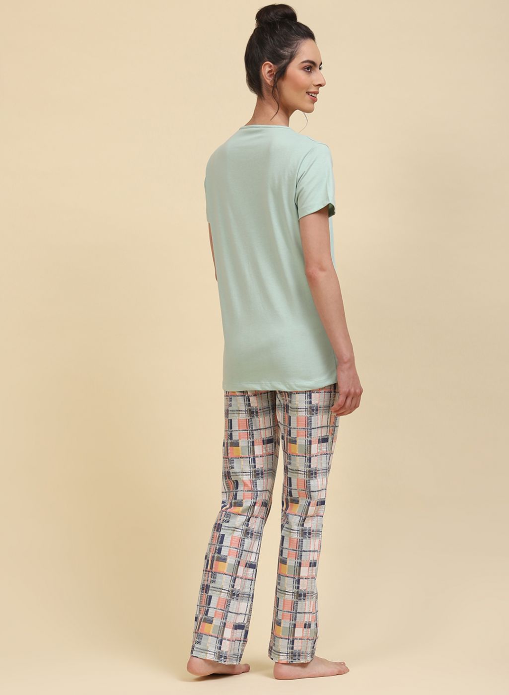 Women Green Printed Lower Set