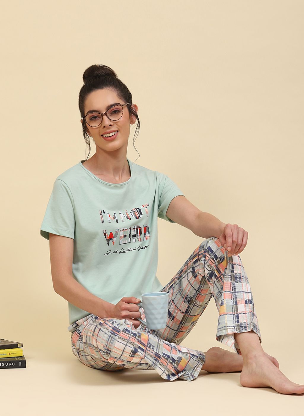 Women Green Printed Lower Set