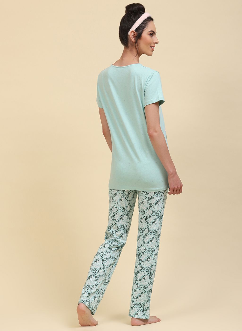 Women Blue Printed Lower Set