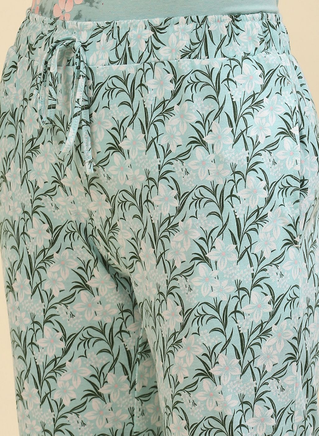 Women Blue Printed Lower Set