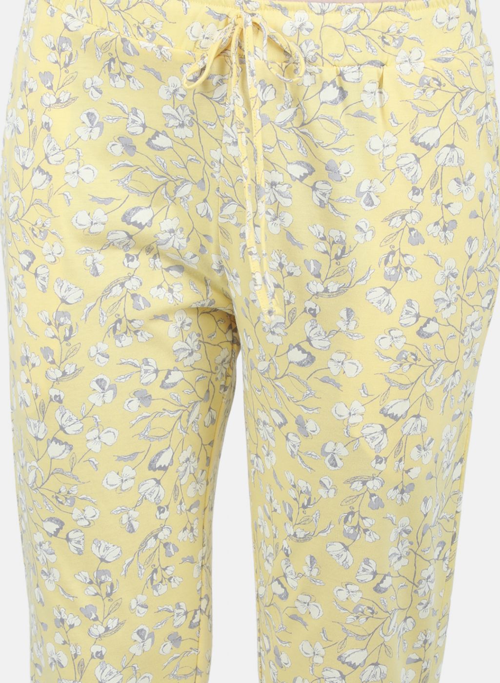Women Yellow Printed Lower Set