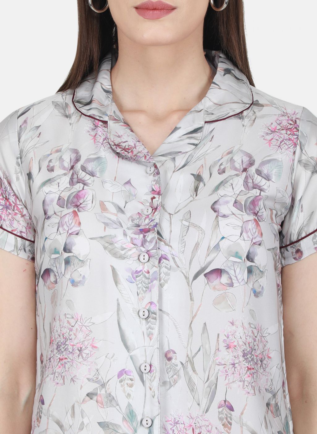 Women Grey Printed Lower Set