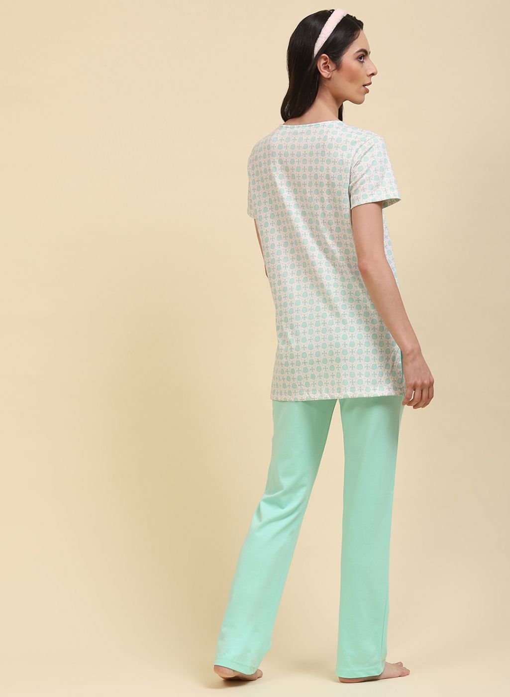 Women Green Printed Lower Set