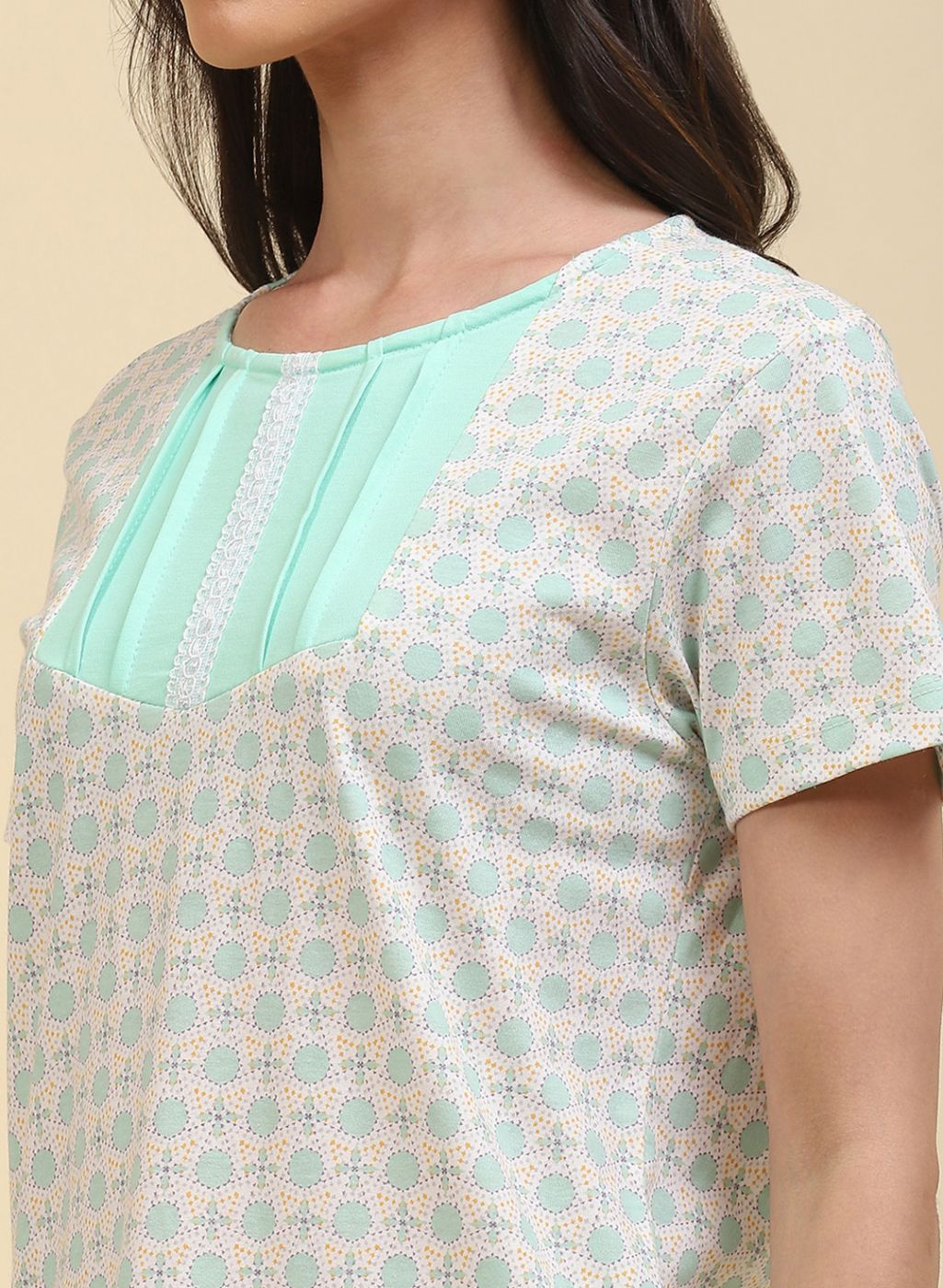 Women Green Printed Lower Set