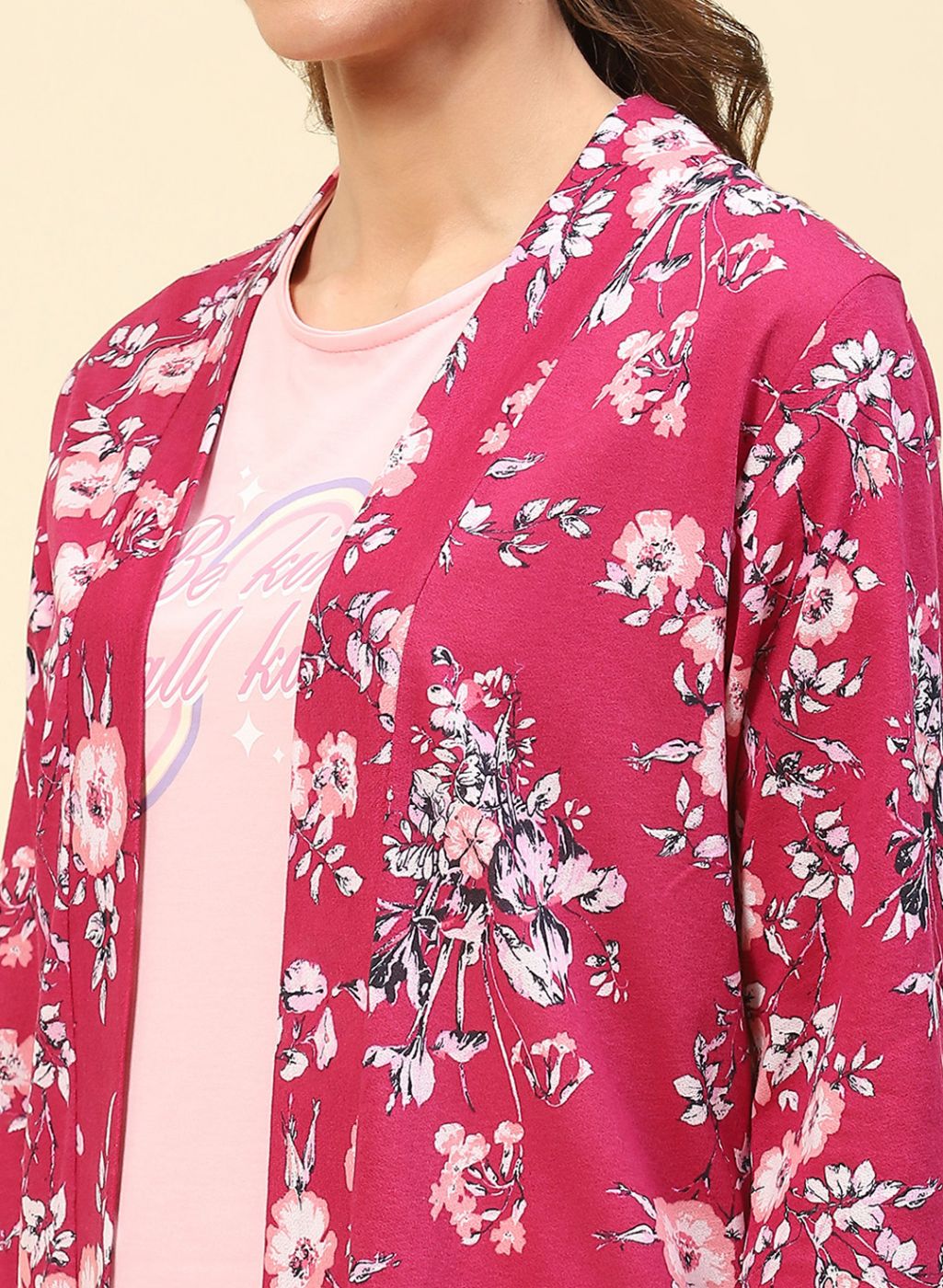 Women Pink Printed Combo Set